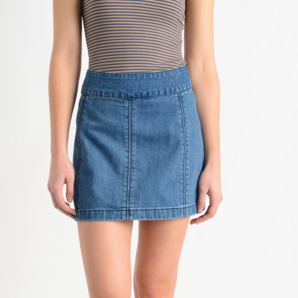 Free People Denim Mini Skirt